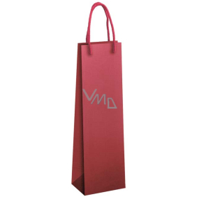 Ditipo Papierová darčeková taška na fľašu 12 x 9 x 39 cm ECO červená