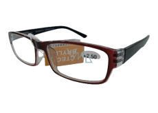 Berkeley Dioptrické okuliare na čítanie +2,5 plastové bordové, čierne stranice 1 kus MC2062