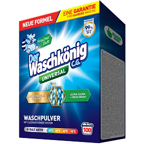 Waschkönig prací prášok Universal, 100 praní, 6 kg Waschkönig prací prášok Universal, 100 praní, 6 kg