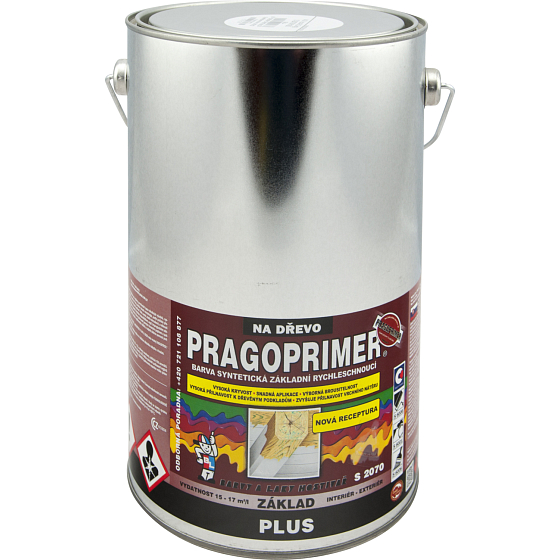 Pragoprimer Plus S 2070 základná farba na drevo, 0100 biela, 4 l