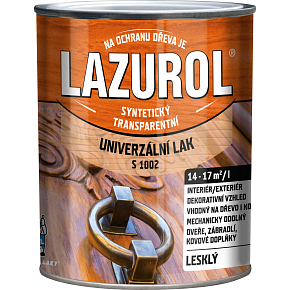 Lazurol S1002 lesk, lak na kov a drevo, bezfarebný, 750 ml