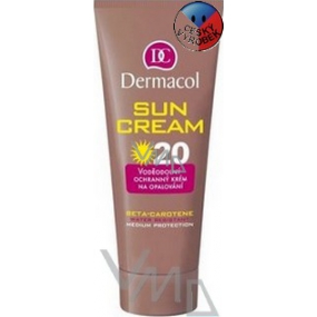 Dermacol Sun Cream SPF20 vodeodolný ochranný krém na opaľovanie 75 ml