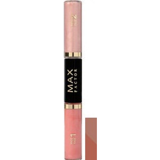 Max Factor Nailfinity Colour & Gloss rúž a lesk 600 Glowing Sepia 2 x 3 ml