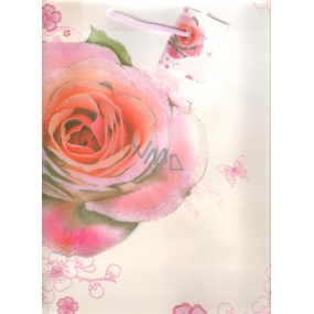 Anjel Darčeková papierová taška 32 x 26 x 12 cm veľká s ruží 1 kus