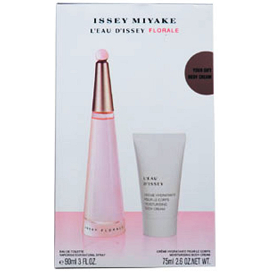 Issey Miyake L Eau d Issey Florale toaletná voda pre ženy 90 ml + telový krém 75 ml, darčeková sada