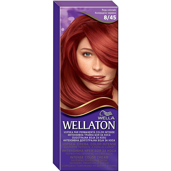 Wella Wellaton krémová farba na vlasy 8-45 svetlo granátovo červená