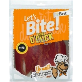Brit Lets Bite Kačacie prsia filety maškrta pre psov 400 g