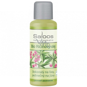 Saloos Bio ricínový olej lisovaný za studena na telo, pleť, rast rias a vlasov, hojí jazvy na bradaviciach 50 ml