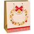 Ditipo Darčeková papierová taška 18 x 10 x 22,7 cm béžová s perníčky