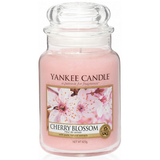 Yankee Candle Cherry Blossom - Čerešňový kvet vonná sviečka Classic veľká sklo 623 g
