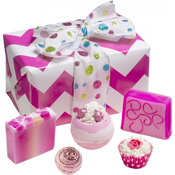Bomb Cosmetics Třpytivka - Glitter Gift balistik 160 g + gulička 30 g + košíček 30 g + mydlo 2 x 100 g, kozmetická sada