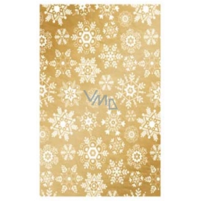 Ditipo Darčekový baliaci papier 70 x 200 cm Luxusné zlatý biele vločky