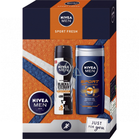 Nivea Men Sport Fresh antiperspirant dezodorant sprej 150 ml + sprchový gél 250 ml + krém 30 ml, kozmetická sada pre mužov