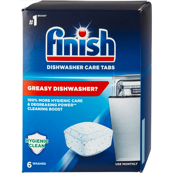 Kapsule na čistenie umývačky riadu Finish Dishwasher Care Tabs 6 ks