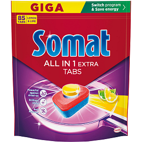 Somat tablety do umývačky All in 1 Extra Lemon & Lime, 85 ks