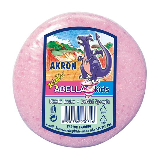 Abella Akron Kids kúpeľová špongia 10 x 9,5 x 4,5 cm rôzne farby 1 kus