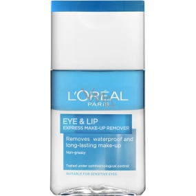 Loreal Paris Eye and Lip Express Make-up Remover jemný expresné dvojfázový vodeodolný odličovač očí a pier 125 ml