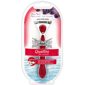 Wilkinson Quattro for Women holiaci strojček a 1 náhradná hlavica