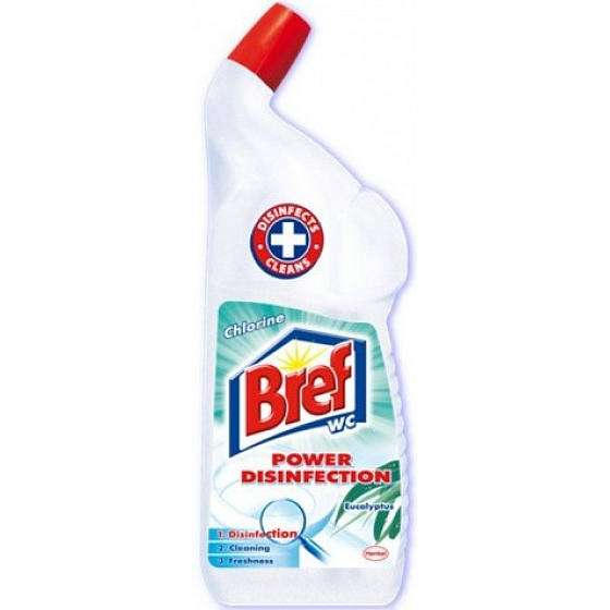 Bref Power Disinfection Gel Chlorine Eucalyptus dezinfekčný WC čistič 750 ml