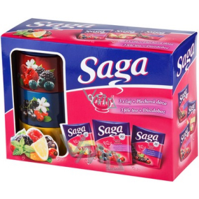Saga balíček ovocných čajov s plechovou dózičky 3 x 40 g