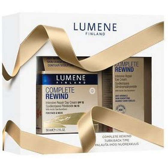 Lumene Complete Rewind SPF15 Intensive Repair denný krém 50 ml + Complete Rewind Intensive Repair očný krém 15 ml, kozmetická sada