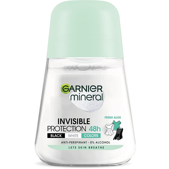 Garnier Mineral Invisible Fresh Aloe 48h antiperspirant deodorant roll-on pre ženy 50 ml