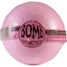 Bomb Cosmetics Ružový - Lucky Dip Pink Šumivý balistik do kúpeľa s prekvapením pre deti 160 g