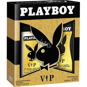 Playboy Vip for Him parfumovaný deodorant sklo 75 ml + sprchový gél 250 ml, kozmetická sada