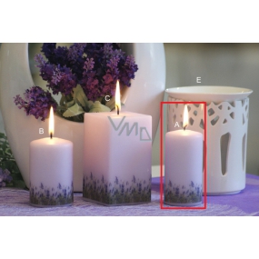 Lima Lavender vonná sviečka svetlo fialová valec 50 x 100 mm 1 kus