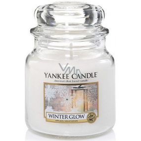 Yankee Candle Winter Glow - Zimný žiara vonná sviečka Classic strednej sklo 411 g