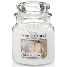 Yankee Candle Winter Glow - Zimný žiara vonná sviečka Classic strednej sklo 411 g