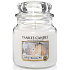 Yankee Candle Winter Glow - Zimný žiara vonná sviečka Classic strednej sklo 411 g