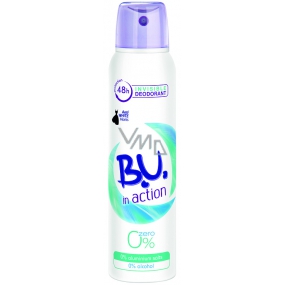 BU In Action Zero 0% Invisible 48h deodorant sprej pre ženy 150 ml