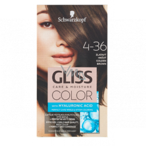 Schwarzkopf Gliss Color farba na vlasy 4-36 Zlatistý hnedý 2 x 60 ml