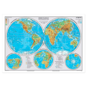 Ditipo Mapa Zemskej pologule a Prírodné zaujímavosti naj Krajina A3