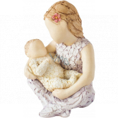 Arora Design Poklad postava malého děvčátka držící v náručí miminko Figurka z pryskyřice 9,5 cm