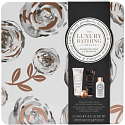 Grace Cole Rose & Geranium telový krém 50 ml + krém na ruky 50 ml + pena do kúpeľa 50 ml + šumivá guľôčka 25 g + plechová krabička, kozmetická sada pre ženy