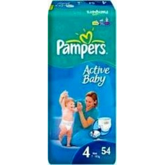 Pampers Active Baby 4 Maxi 7-18 kg plienkové nohavičky 54 kusov