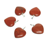 Jaspis červené srdce prívesok prírodný kameň 20 mm, plná starostlivosť kameň