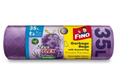 Fino Zeus Flex Lavender Sťahovacie vrecia do koša, 32 µ, 35 litrov 53 x 59 cm, 12 kusov
