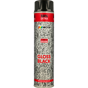 Motip Rallye univerzálny akrylátový lak, čierny lesk, 600 ml