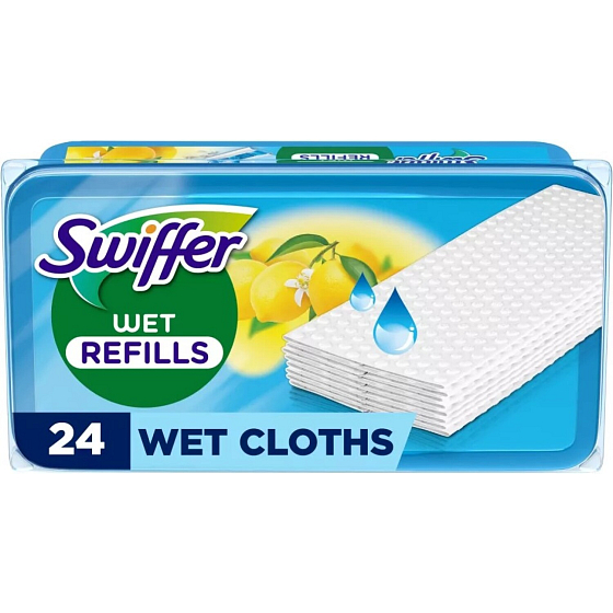 Swiffer Sweeper Citrus náhradné vlhčené utierky na podlahu, 24 ks