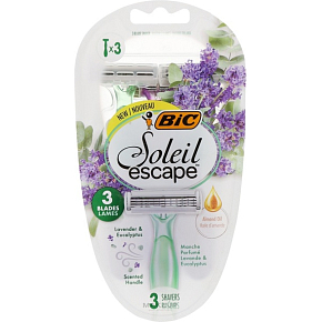 BIC Soleil Escape Lavender & Eucalyptus, dámske jednorázové holítka, 3 ks