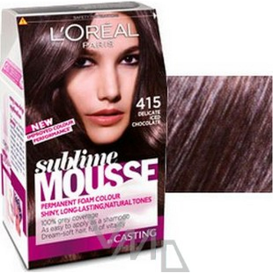 Loreal Paris Sublime Mousse farba na vlasy 415 jemný ľadový gaštan