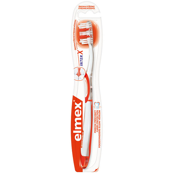 Elmex Caries Protection InterX Medium strednej zubná kefka 1 kus