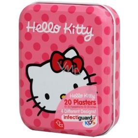 Hello Kitty Náplasti 20 kusov 4 druhy v kovovej krabičke