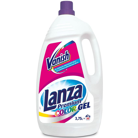 Lanza Premium Color gél tekutý prací prostriedok na farebnú bielizeň so systémom odstraňovanie škvŕn 50 dávok 3,75 l
