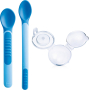 Mám Feeding Spoons & Cover 2 fázová kŕmiaca lyžička s ochranným krytom rôzne farby 6+ mesiacov 1 sada