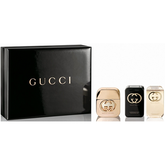 Gucci Guilty toaletná voda pre ženy 75 ml + telové mlieko 100 ml + sprchový gél 100 ml, darčeková sada