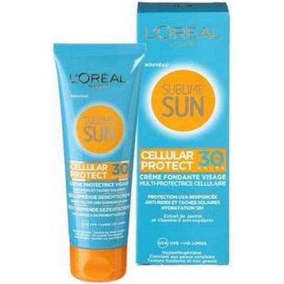 Loreal Paris Sublime Sun Cellular Protect SPF30 opaľovací pleťový krém 75 ml